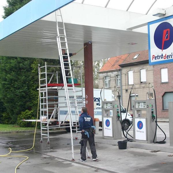 Afwassen veranda's - carports - reclameborden